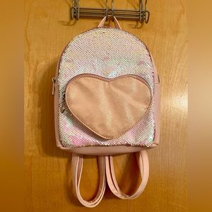 Brand New Betsey Johnson Flip Pink Sequin Backpack!!!